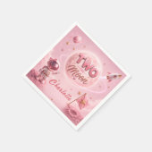 2. Geburtstag Mädchen Weltraum Serviette (Ecke)
