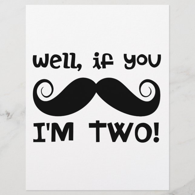 2. Geburtstag Mustache (Vorderseite)