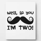 2. Geburtstag Mustache Fotoplatte (Vorderseite)