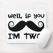 2. Geburtstag Mustache Mousepad (Mit Mouse)