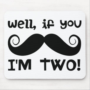 2. Geburtstag Mustache Mousepad
