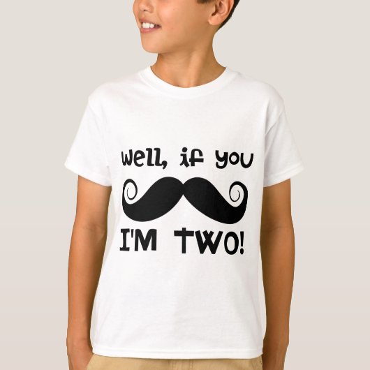 2. Geburtstag Mustache T-Shirt (Vorderseite)