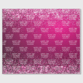 2. Geburtstag Niedlich Girly Pink Simple Modern Gi Geschenkpapier (Flach)