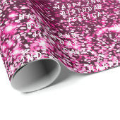 2. Geburtstag Niedlich Girly Pink Simple Modern Gi Geschenkpapier (Rolleneckpunkt)