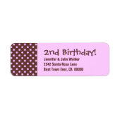 2. Geburtstag Niedlich Polka Dot Pattern (Vorne)