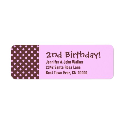 2. Geburtstag Niedlich Polka Dot Pattern (Vorne)