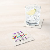 2. Geburtstag Niedlicher Zug Rechteckiger Pappuntersetzer (Vor Ort)