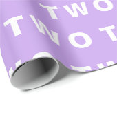 2. Geburtstag Niedliches Lila Girl Violet Lavender Geschenkpapier (Rolleneckpunkt)