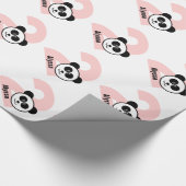 2. Geburtstag PANDA zwei Jährig-kundenspezifischer Geschenkpapier (Ecke)