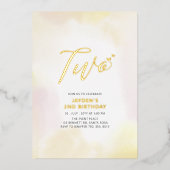 2. Geburtstag Party Folieneinladung (Vorderseite)