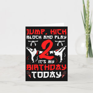 2. Geburtstag Party Karate 2 Jahre Alte Karate Geb Karte