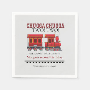 2. Geburtstag Party Niedlich Red Western Bahn Serviette