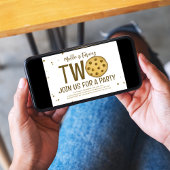 2. Geburtstag Party Niedliches Cookie Einladung