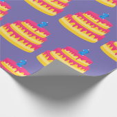 2. Geburtstag Pink Cake Geschenkpapier (Ecke)
