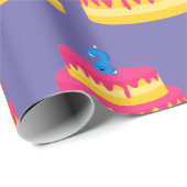 2. Geburtstag Pink Cake Geschenkpapier (Rolleneckpunkt)