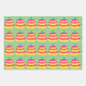 2. Geburtstag Pink Cake Geschenkpapier Set (Vorderseite 2)