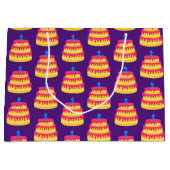 2. Geburtstag Pink Cake Große Geschenktüte (Vorderseite)