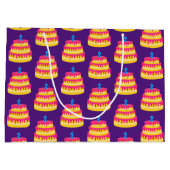 2. Geburtstag Pink Cake Große Geschenktüte (Rückseite)