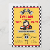 2. Geburtstag Racer Cars Einladung (Vorderseite)