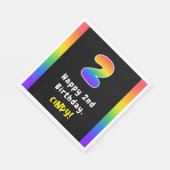 2. Geburtstag: Rainbow Spectrum # 2, Individuelle Serviette (Ecke)