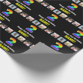 2. Geburtstag: Regenbogen "2"; benutzerdefinierte Geschenkpapier (Ecke)