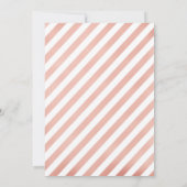 2. Geburtstag - Rose Gold White Einladung (Rückseite)