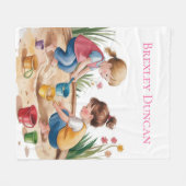 2. Geburtstag Sandbox Girl Party Geschenk Fleecedecke (Vorderseite (Horizontal))