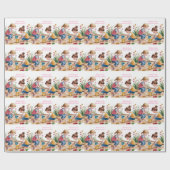 2. Geburtstag Sandbox Girl Party Geschenkpapier (Flach)