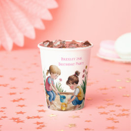 2. Geburtstag Sandbox Girl Party Pappbecher