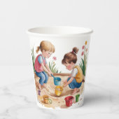 2. Geburtstag Sandbox Girl Party Pappbecher (Rückseite)