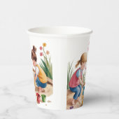 2. Geburtstag Sandbox Girl Party Pappbecher (Rechts)