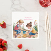 2. Geburtstag Sandbox Girl Party Serviette (Beispiel)