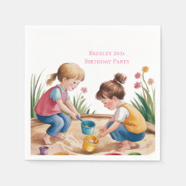 2. Geburtstag Sandbox Girl Party Serviette