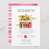 2. Geburtstag Sommer Popsiruce Eis Party Einladung (Vorne/Hinten)