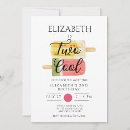 2. Geburtstag Sommer Popsiruce Eis Party Einladung