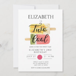 2. Geburtstag Sommer Popsiruce Eis Party Einladung