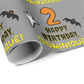 2. Geburtstag: Spooky Halloween Thema + Individuel Geschenkpapier (Rolleneckpunkt)