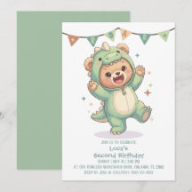 2. Geburtstag Teddybär Dinosaurier Party