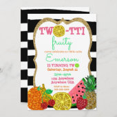 2. Geburtstag Tutti Frutti Einladung (Vorne/Hinten)