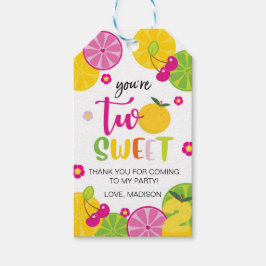 2. Geburtstag TWOTTI FRUITTI Obst Danke Tag Geschenkanhänger