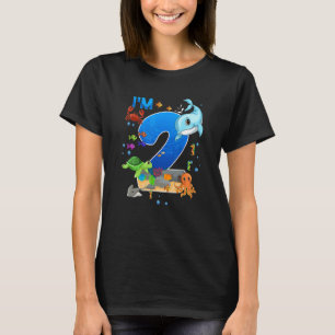 2. Geburtstag Wal Fisch Meer Bday Jungen Und G T-Shirt