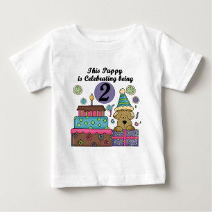 2. Geburtstag Welpenhemden und Geschenke Baby T-shirt
