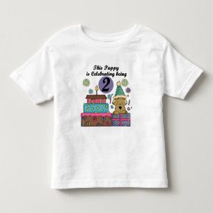 2. Geburtstag Welpenhemden und Geschenke Kleinkind T-shirt