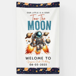 2. Geburtstag Weltraum starten Banner