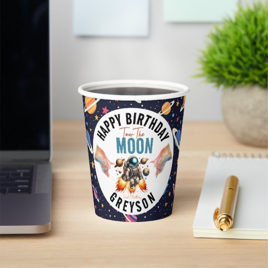 2. Geburtstag Weltraum starten Pappbecher (InSitu)