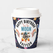 2. Geburtstag Weltraum starten Pappbecher (Vorderseite)