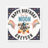 2. Geburtstag Weltraum starten Serviette (Vorderseite)