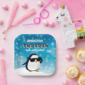 2. Geburtstag Zwei Cooler Pinguin Junge Pappteller (Party)