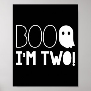 2. Geburtstag Zwei Jahre alt Boo ich bin zwei! Hal Poster
