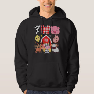 2. Geburtstag Zwei Jahre altes Thema Tiere Geburt Hoodie